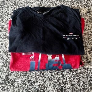 Travis Mathew Black and Red Graphic Tee